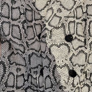 Super Chic Faux Python Trench